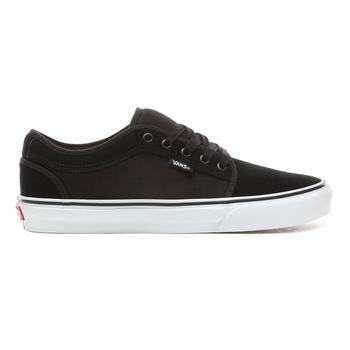 Panske Skate Obuv Vans Suede Chukka Low Čierne/Biele VA93HIWNU